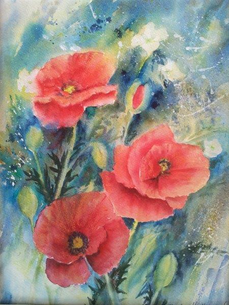 2013 Poppies Watercolour
